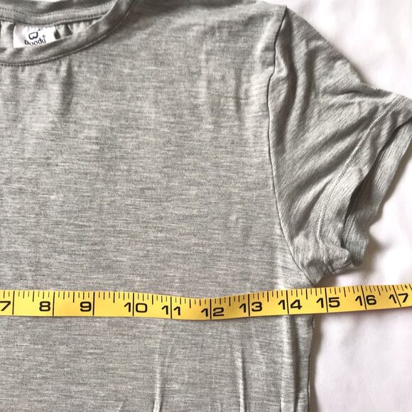Boody Eco Wear Organic Bamboo Womens XS Gray Short Sleeve Pullover Top Stretch - Picture 7 of 8